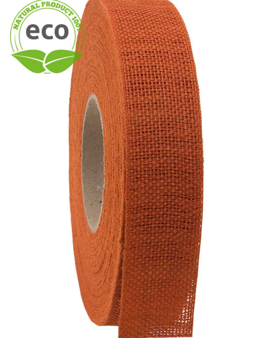 Nature Basic cloth ribbon, orange, 25 mm wide, ECO
