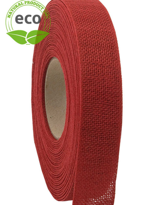 Nature Basic cloth binding, red, 25 mm wide, ECO