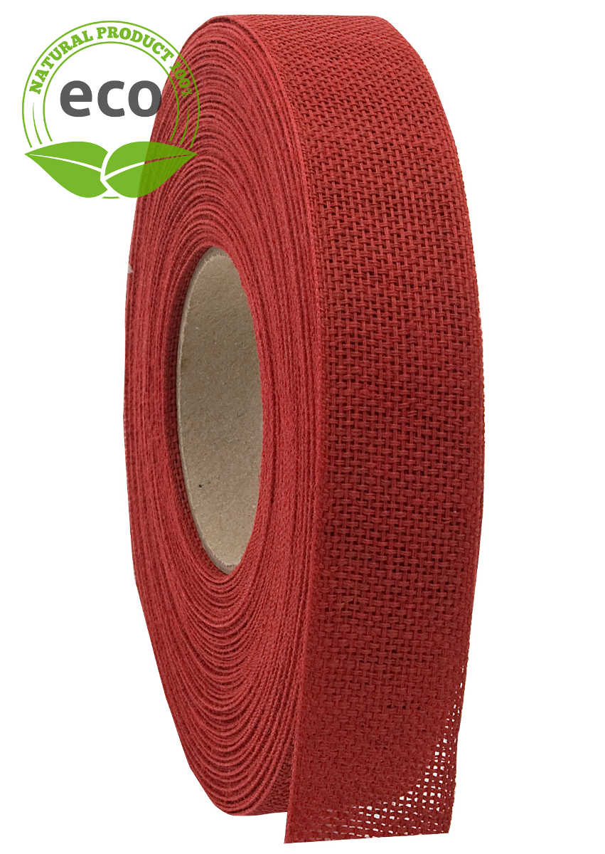 Nature Basic cloth binding, red, 25 mm wide, ECO