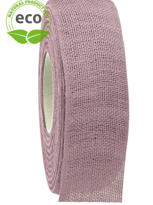 Nature Basic Linen ribbon, lilac, 40 mm wide, ECO