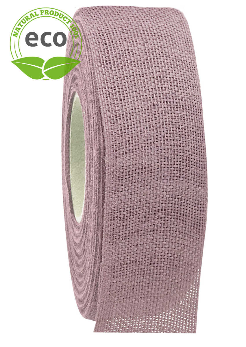 Nature Basic Linen ribbon, lilac, 40 mm wide, ECO