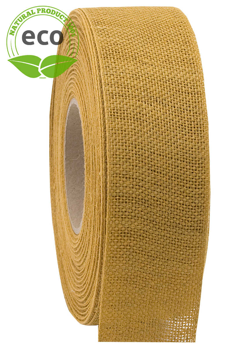 Nature Basic cloth binding, yellow, 40 mm wide, ECO