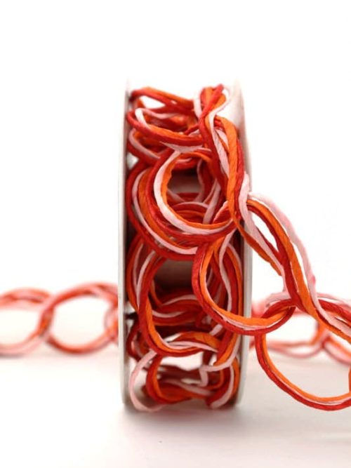 Paper wire garland red-orange-pink, 40 mm