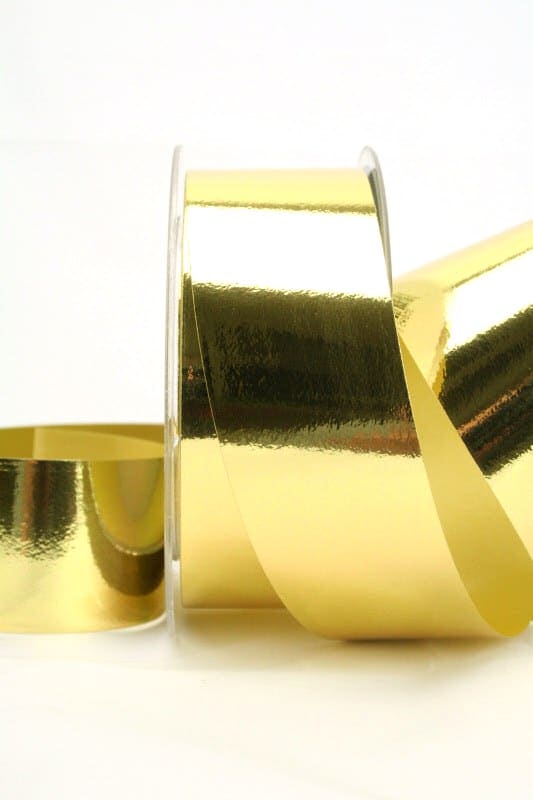 Weatherproof ribbon gold metallic, 40 mm
