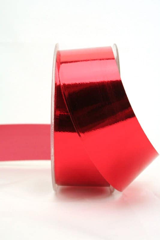 Weatherproof ribbon red metallic, 40 mm