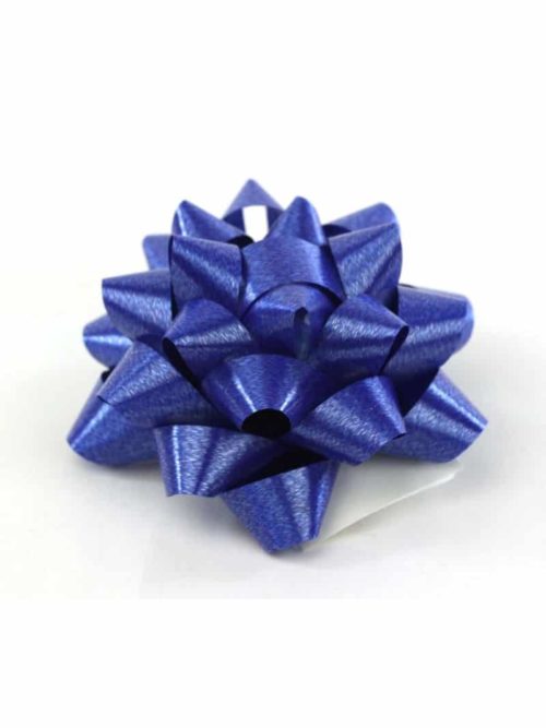 Polyband rosette, dark blue, 60 mm large, 25 pieces
