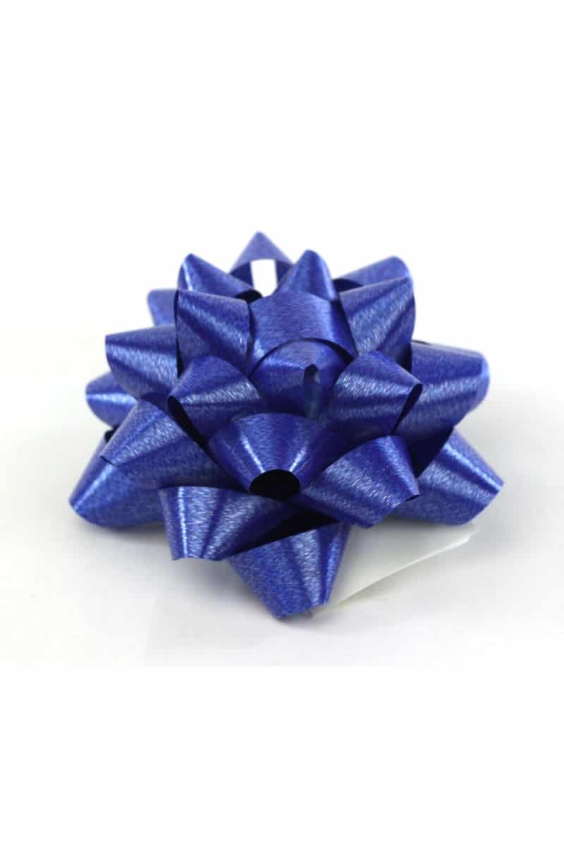 Polyband rosette, dark blue, 60 mm large, 25 pieces