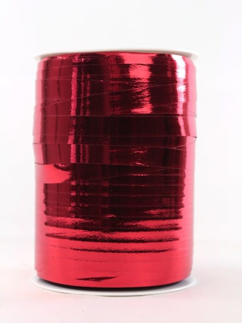 Polyringe yellow ribbon (crimp ribbon) red metallic, 10 mm