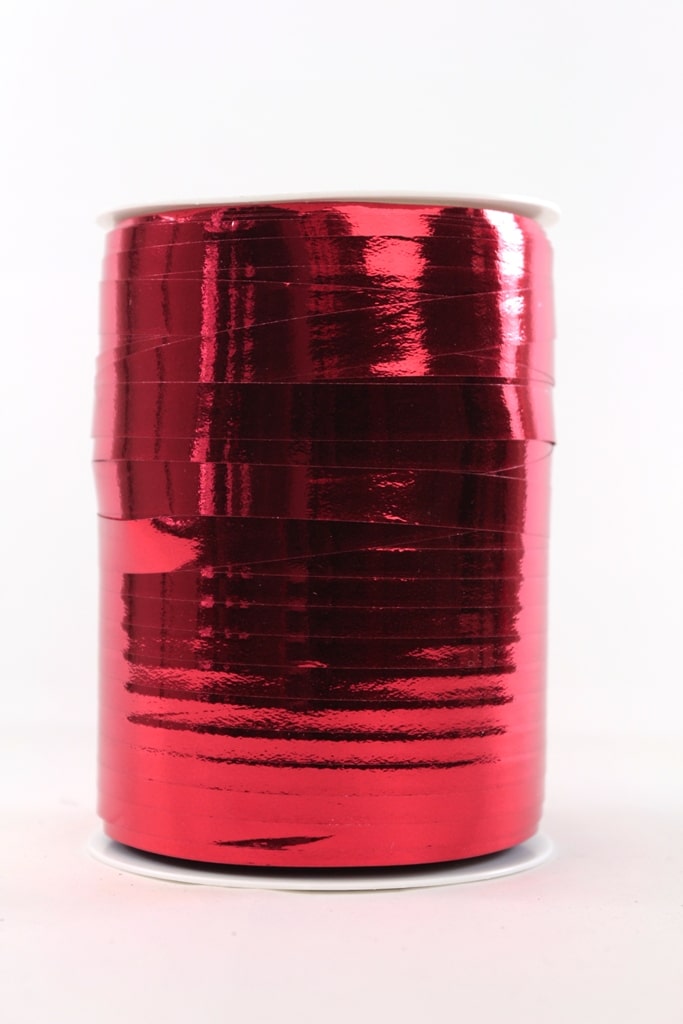 Polyringe yellow ribbon (crimp ribbon) red metallic, 10 mm