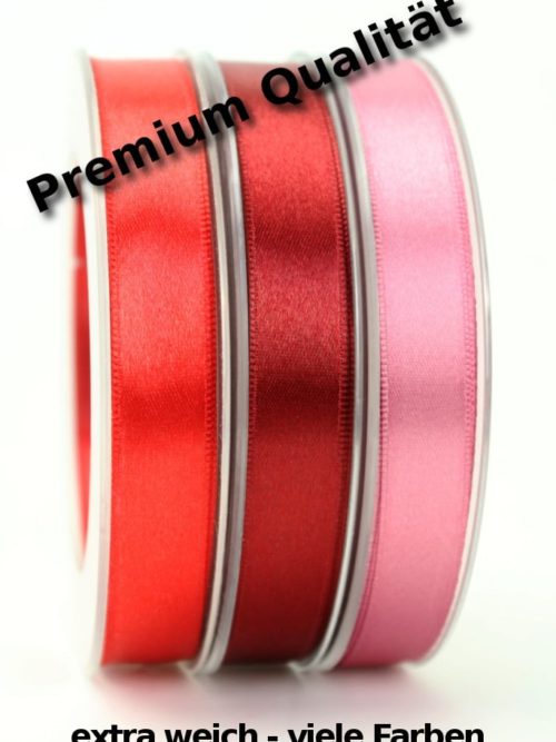 Premium double satin ribbon 15 mm, extra soft