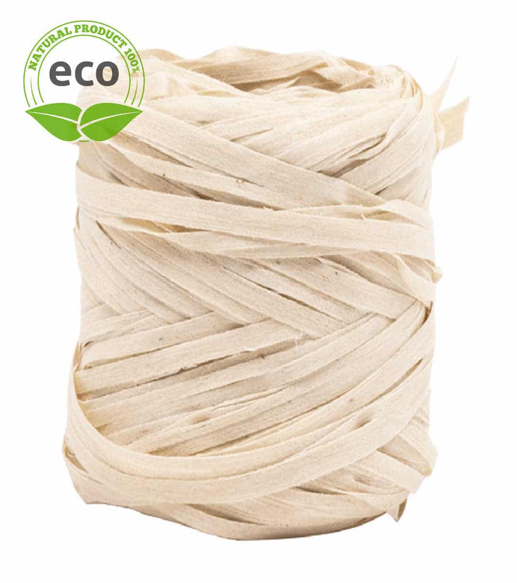 Natural raffia, cream, 10 mm wide, ECO