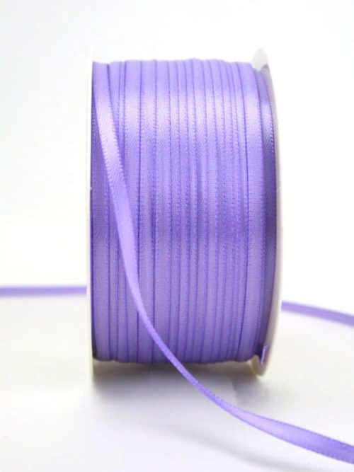 Satin ribbon 3mm, uni lilac