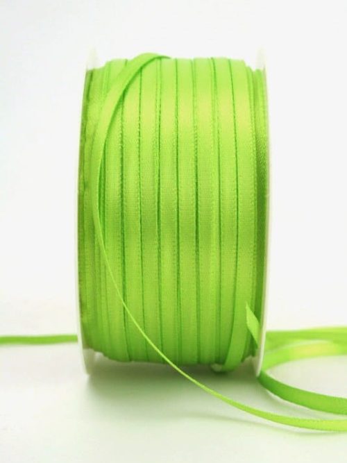 Satin ribbon 3mm, uni light green