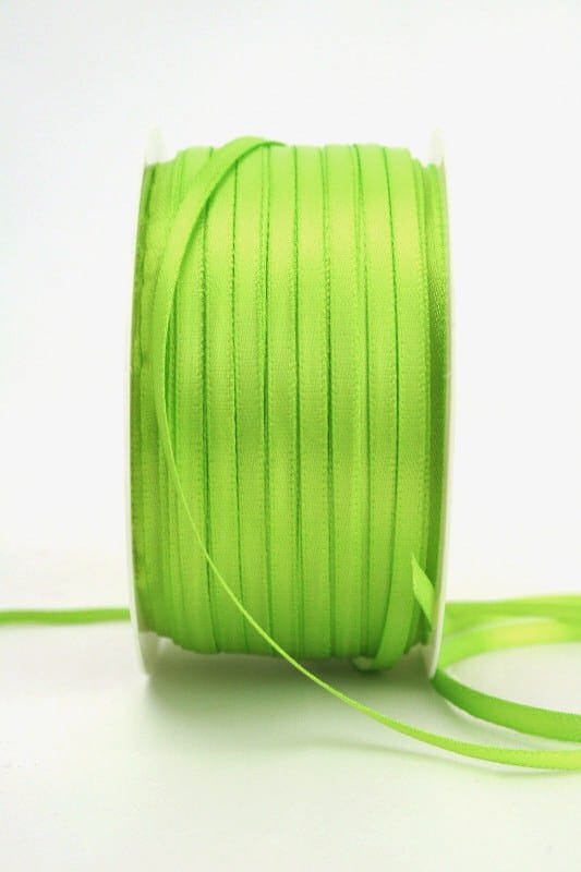 Satin ribbon 3mm, uni light green