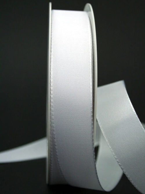 Ribbon white, 25 mm wide