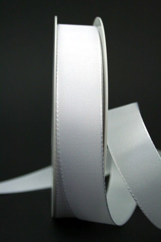 Ribbon white, 25 mm wide