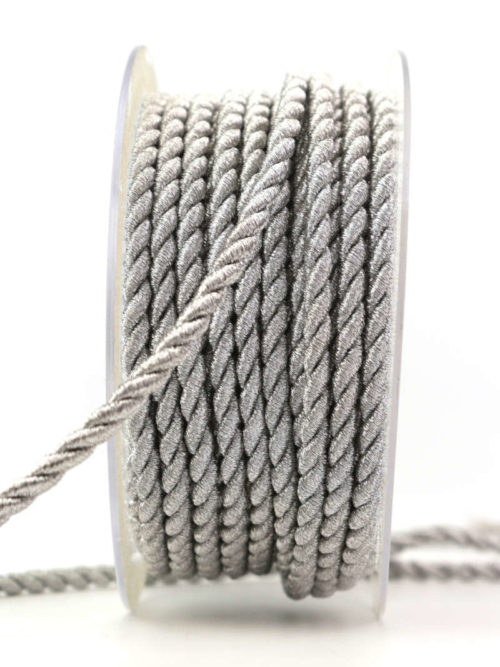 cord, silver matt, 4 mm thick