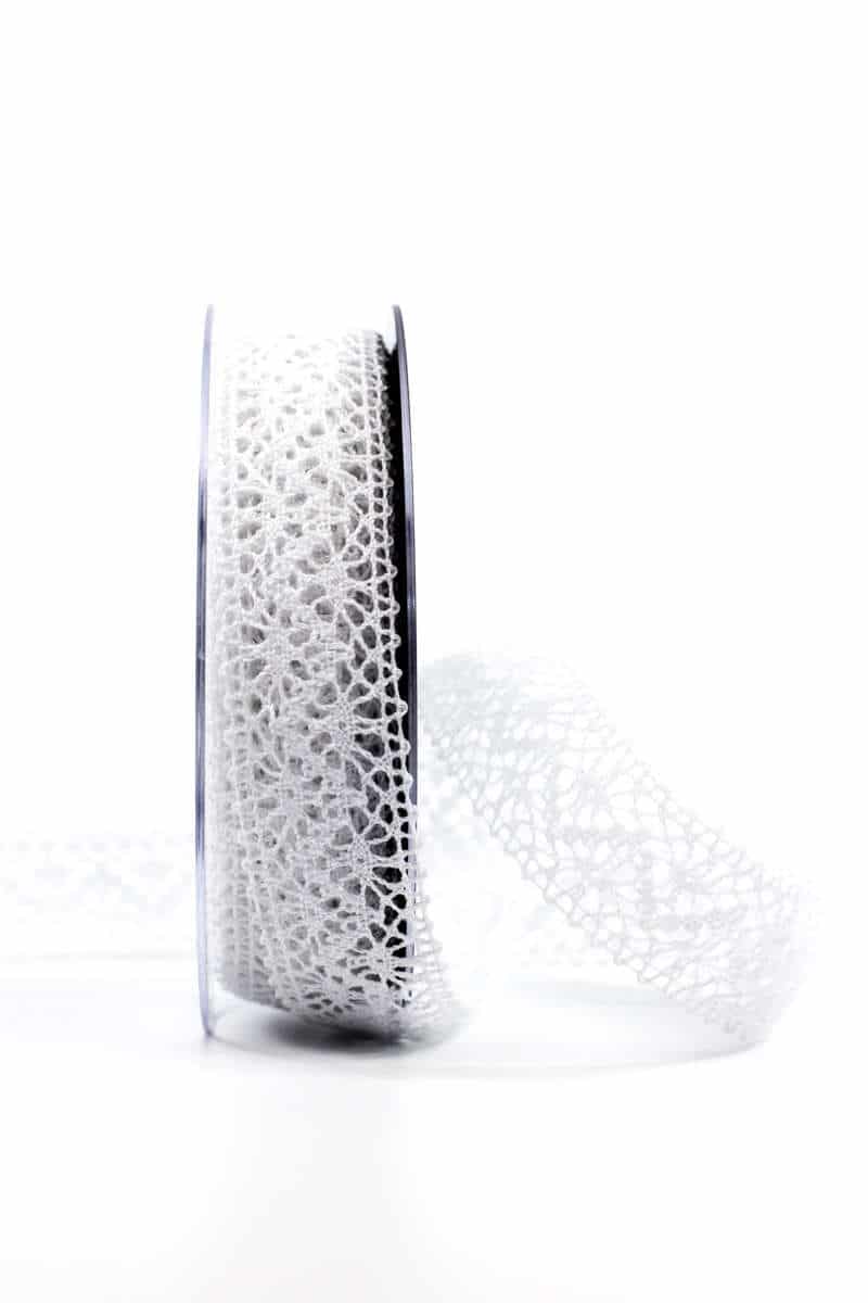 Crochet lace, white, 25 mm wide