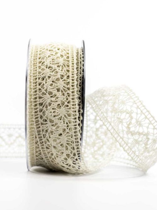 Crochet lace, cream, 38 mm wide