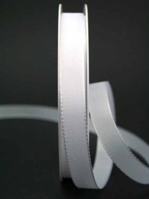 Ribbon white, 15 mm wide