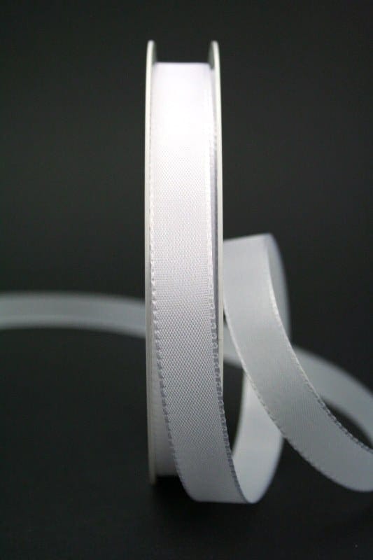 Ribbon white, 15 mm wide