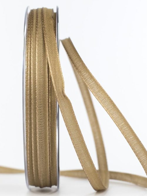 Taffeta ribbon, brown, 6 mm wide