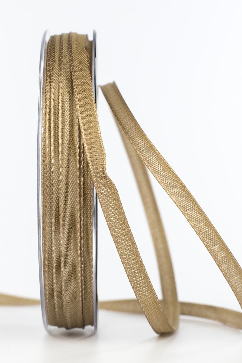 Taffeta ribbon, brown, 6 mm wide