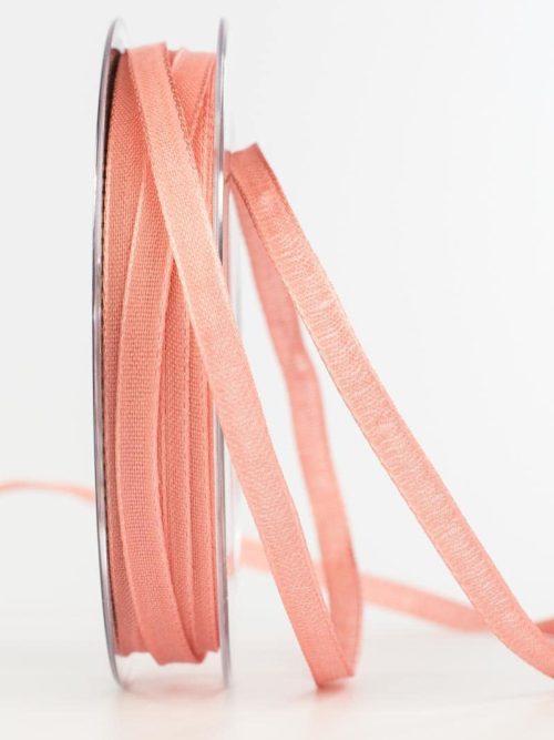 Taffeta ribbon, salmon, 6 mm wide