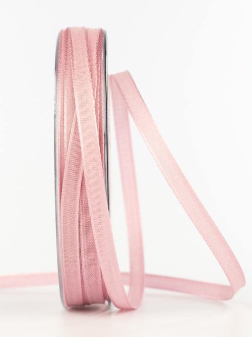 Taffeta ribbon, pink, 6 mm wide