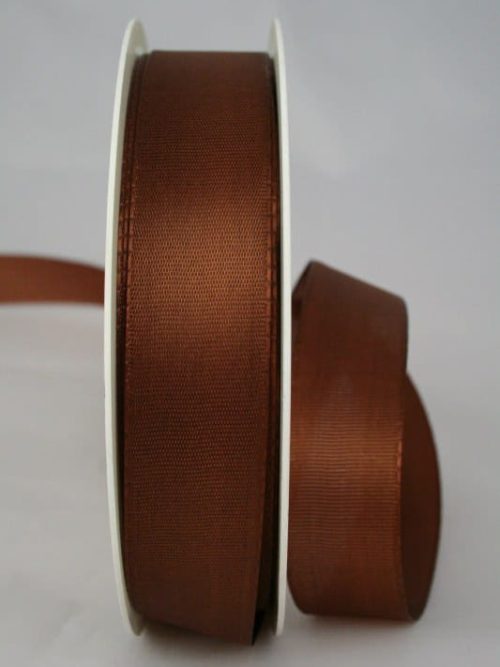 Taffeta ribbon, brown, 25 mm wide