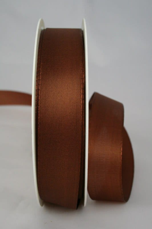 Taffeta ribbon, brown, 25 mm wide