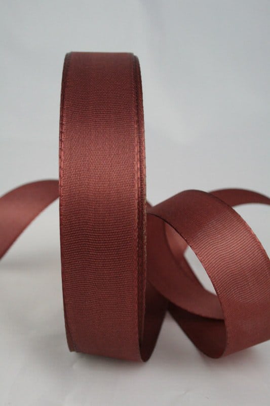 Taffeta ribbon, brown, 25 mm wide