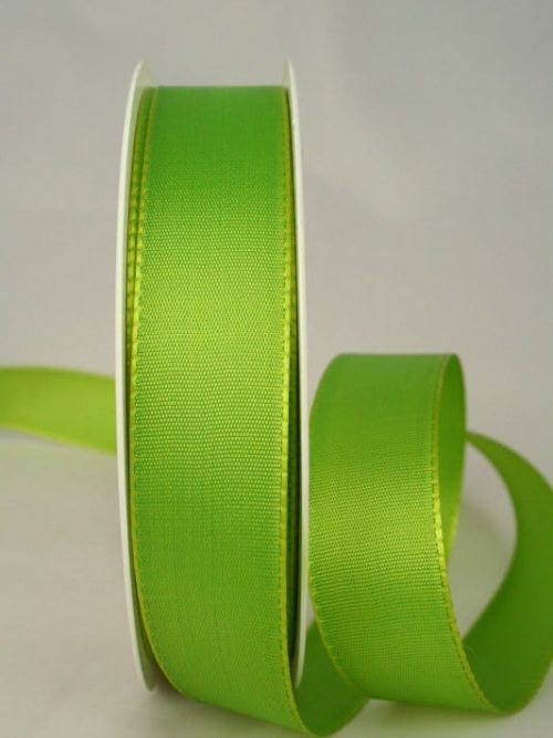 Gift and decorative ribbon Taffeta ribbon, 25 mm wide, grass green