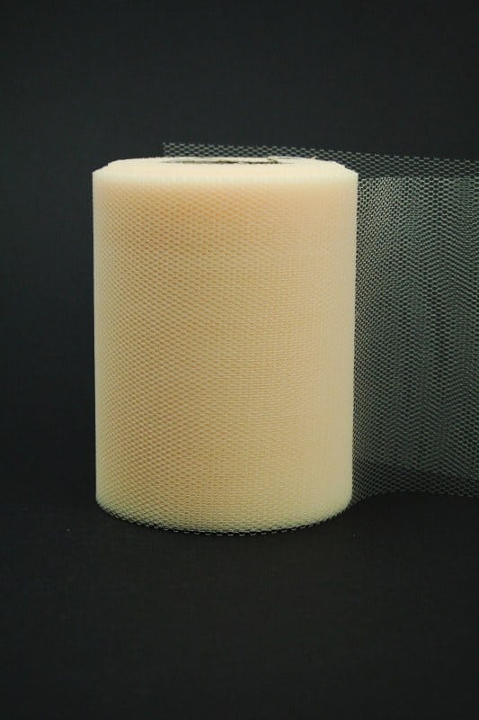 Tulle cream, 100 mm wide