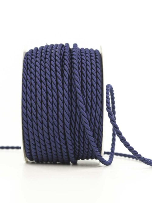 Cord, navy blue, 4 mm thick