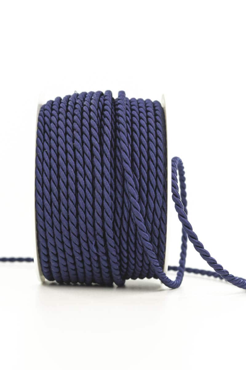 Cord, navy blue, 4 mm thick